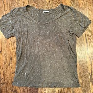Club Monaco speckled green tissue weight tshirt